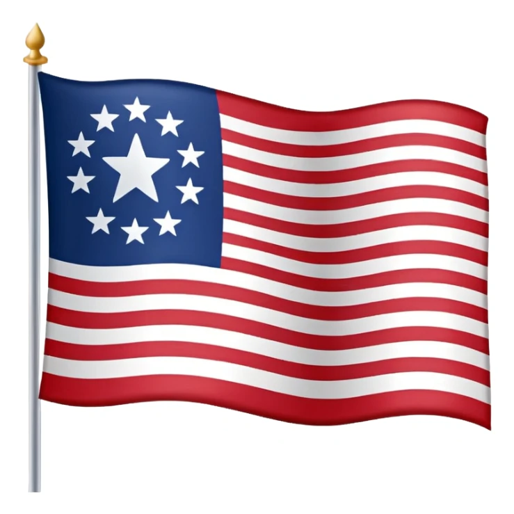 Create the Betsy Ross Flag of the US sticker