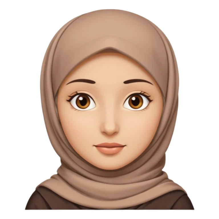 hijab woman with neutral face sticker