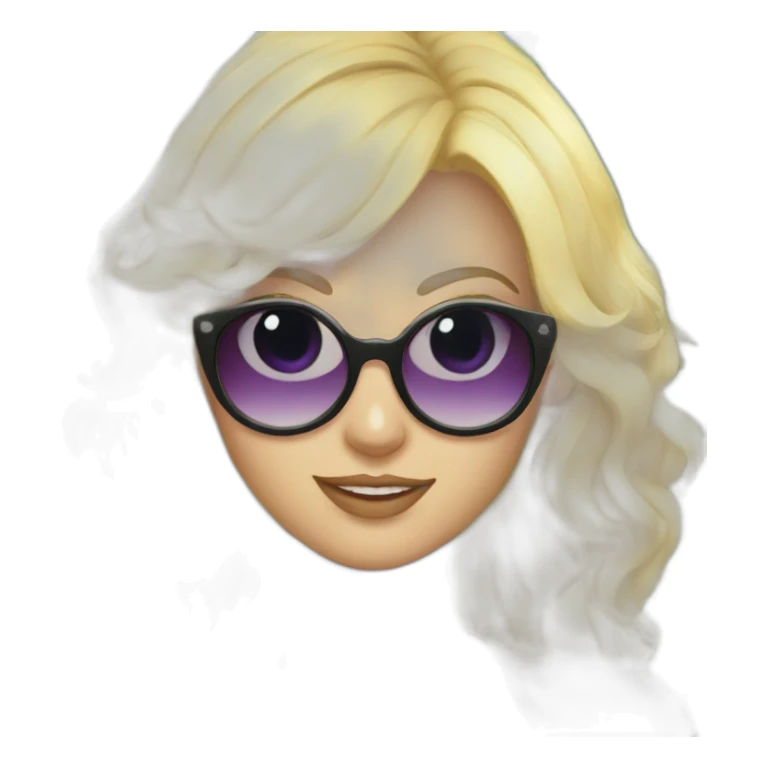 hot catgirl blonde swim suit sticker