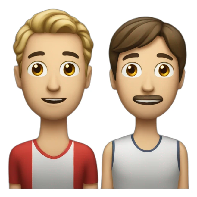 british person talking to spanish person face to face sticker