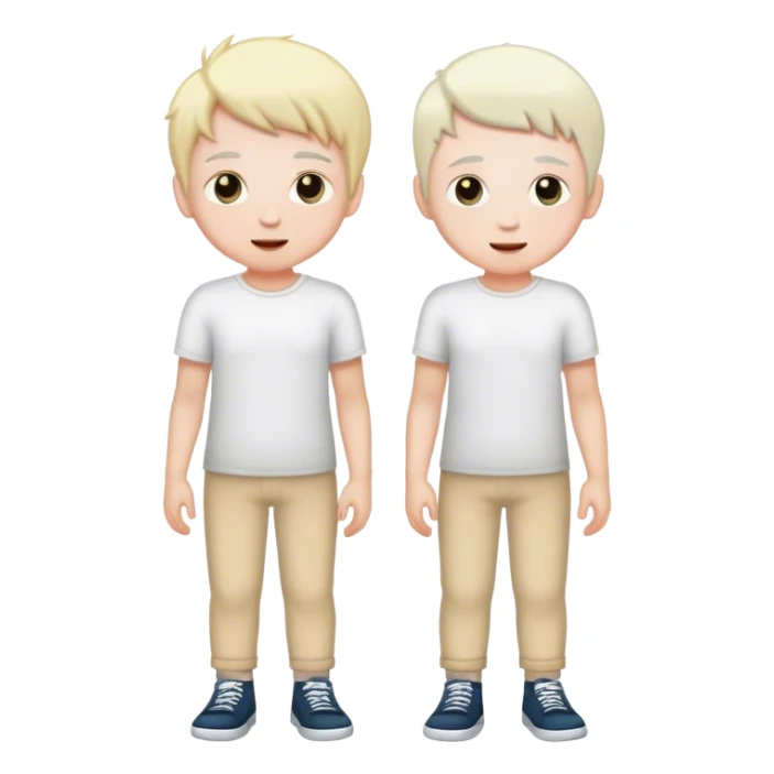 two best friends boys white skin full height sticker