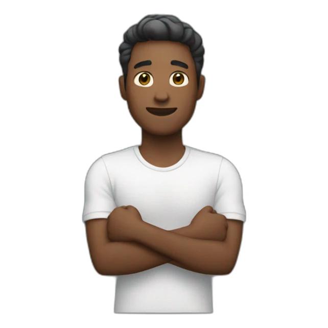 man holding his arms out  sticker