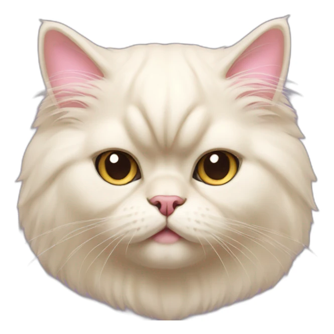 cream persian cat with pink nose sticker