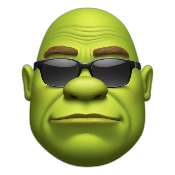 Shrek in smoking and sunglasses sticker