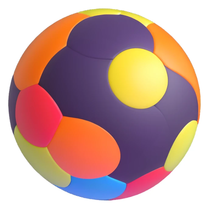 colorful bouncy ball sticker