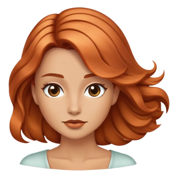 Woman with hair Copper  sticker