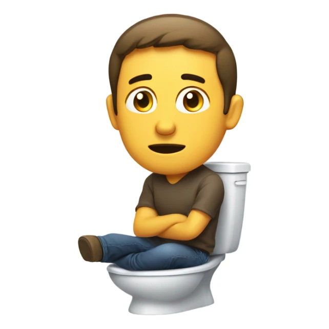 Man in toilet sticker
