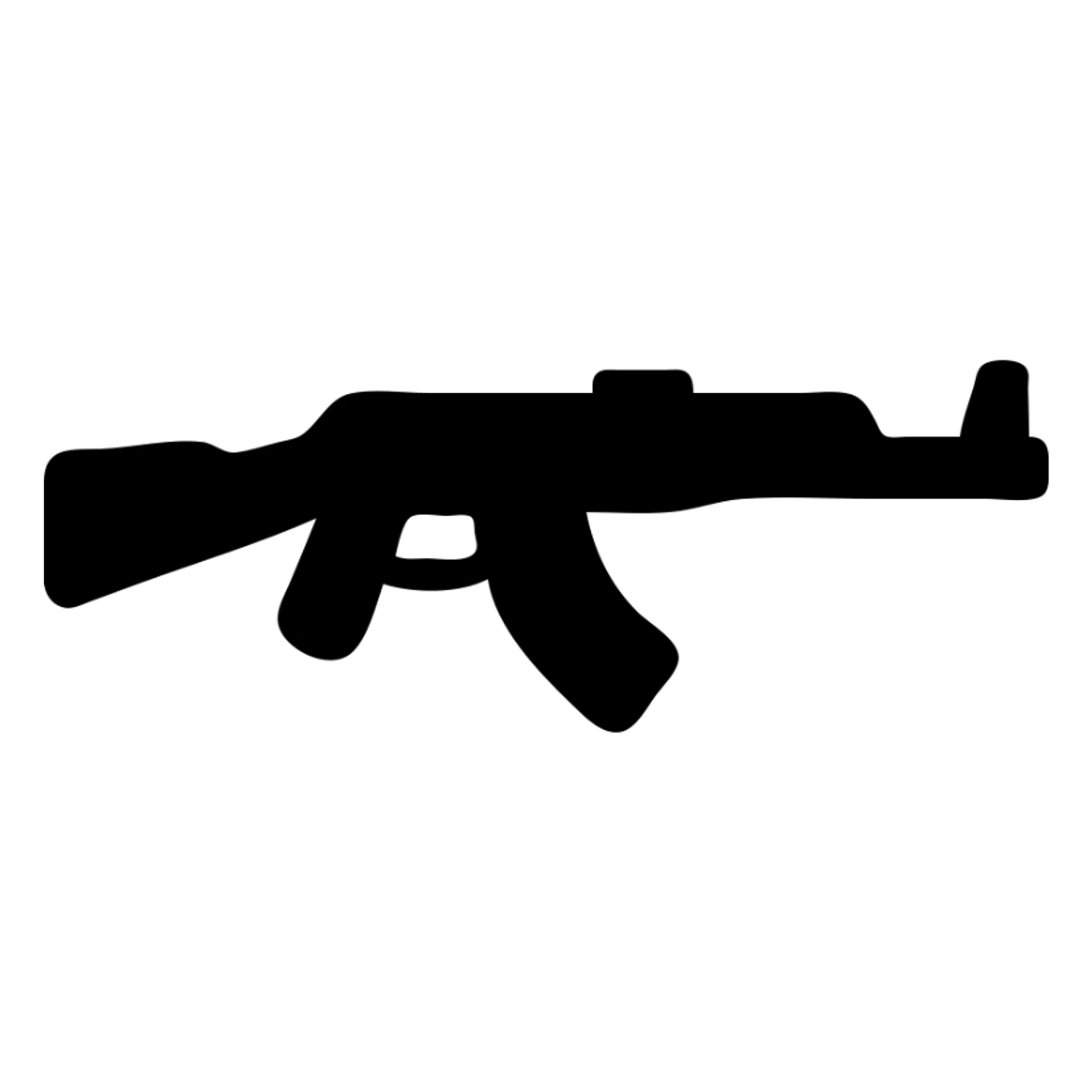 solid filled AK-47 rifle icon sticker