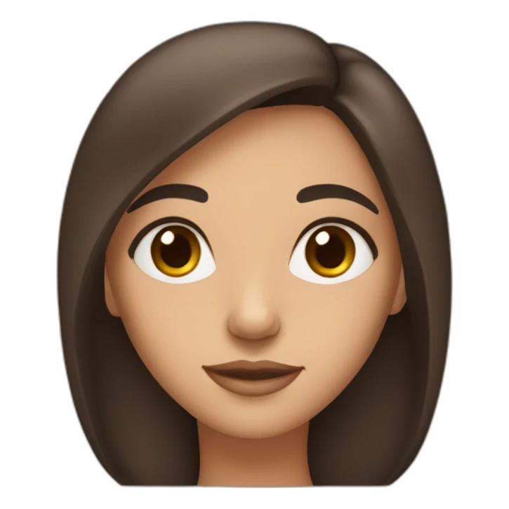 brunette girl with brown eyes sticker