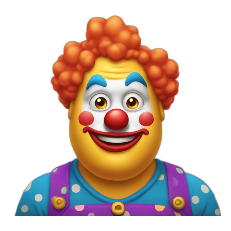 fat clown sticker