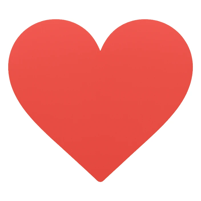 red heart icon, modern color icon style sticker