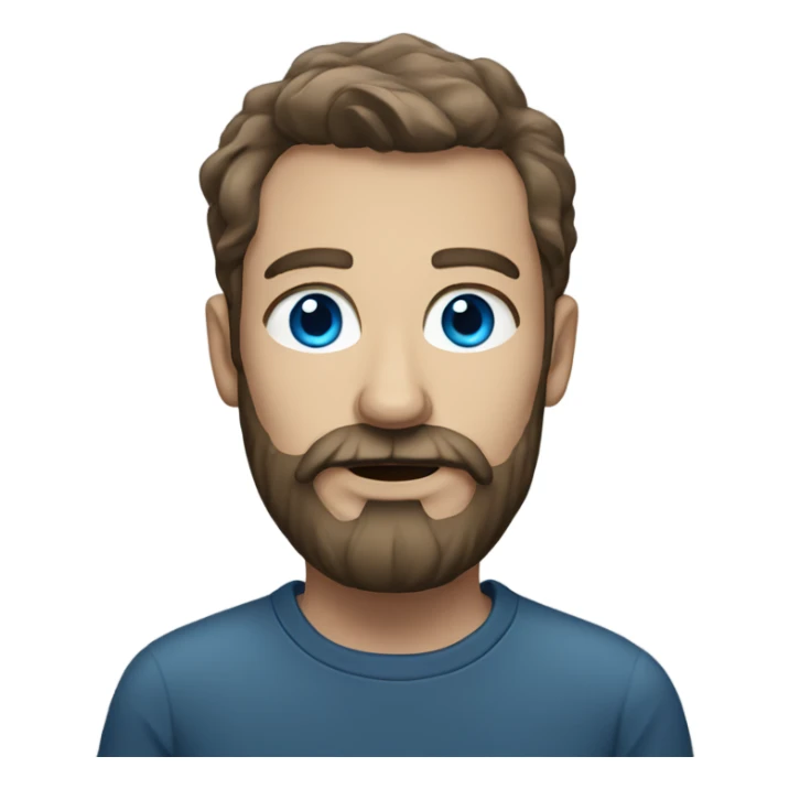 portrait of a bearded man with blue eyes sticker