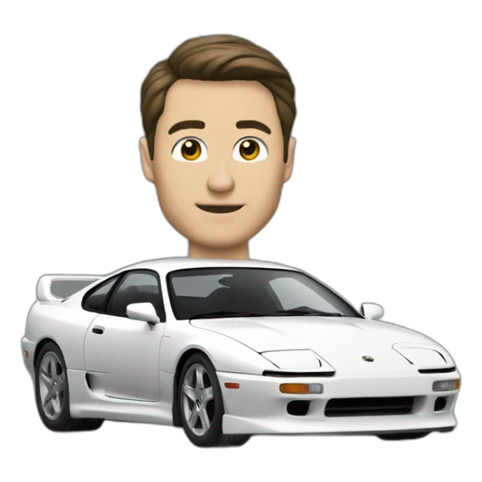 Homme qui conduit un Supra mk4 sticker