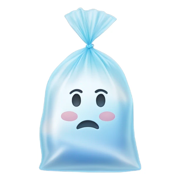 Small clear plastic bag with baking soda in it sticker