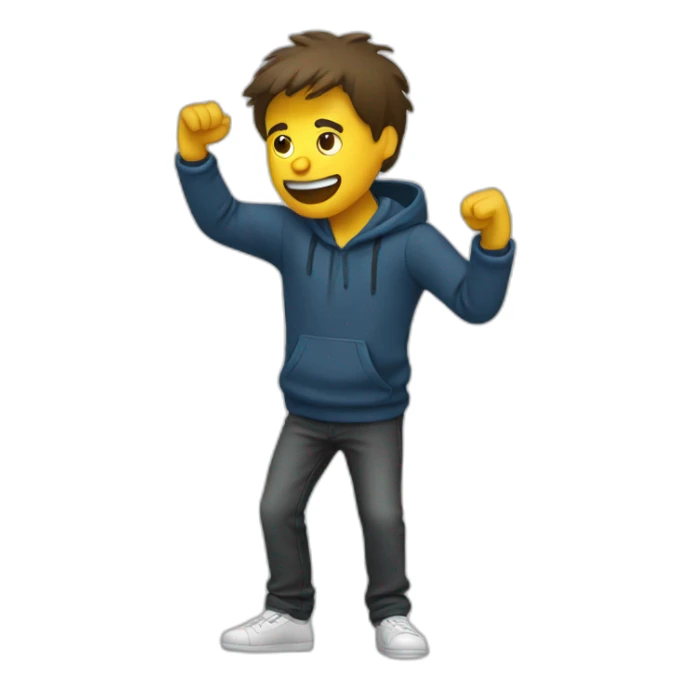 Homme qui fait un dab sticker