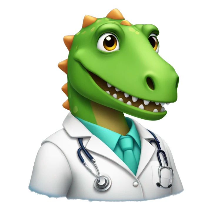Barnie the dinosaur dressed as a doctor  sticker