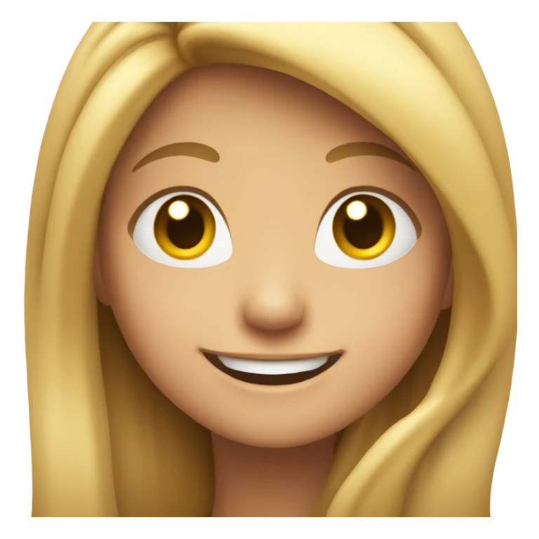 happy girl with long hair sticker