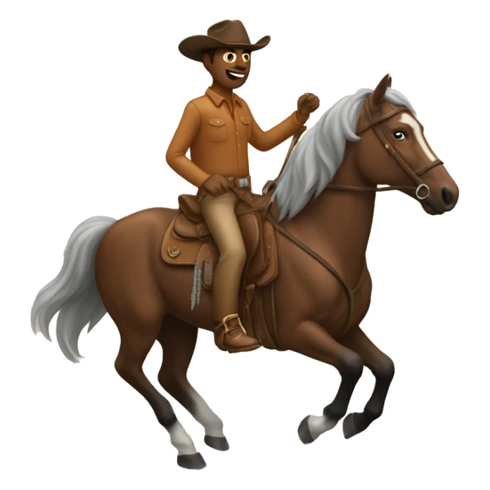 un homme qui fait du cheval au texas sticker