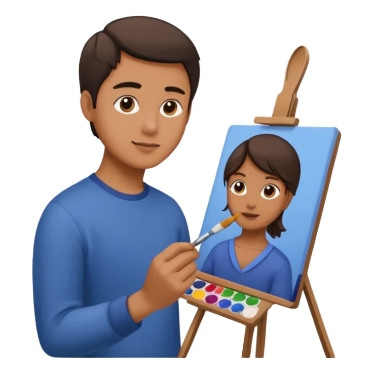 Make person making a painting of him making a paint that he’s making a painting in sticker
