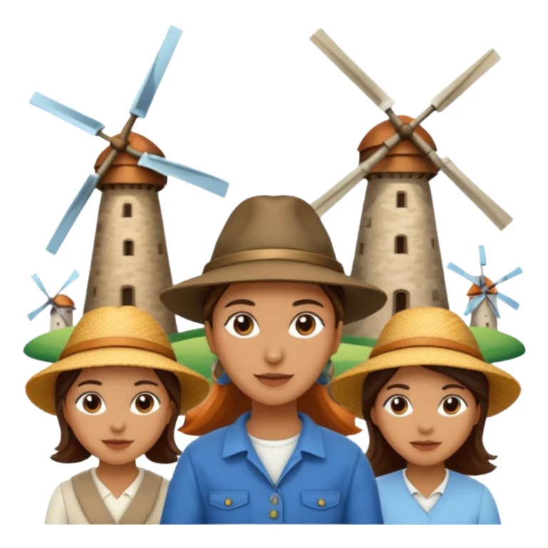  People WEARİNG ÇİFTÇİ HAT with  Windmills sticker