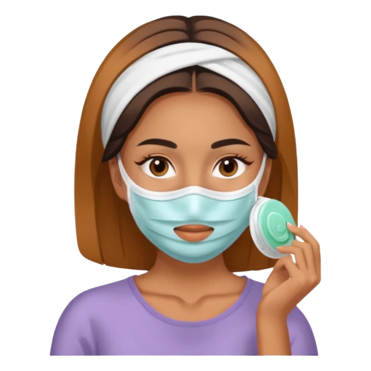 Perempuan lagi selfcare (tapi yang lebih ketutup) fokus di muka sticker