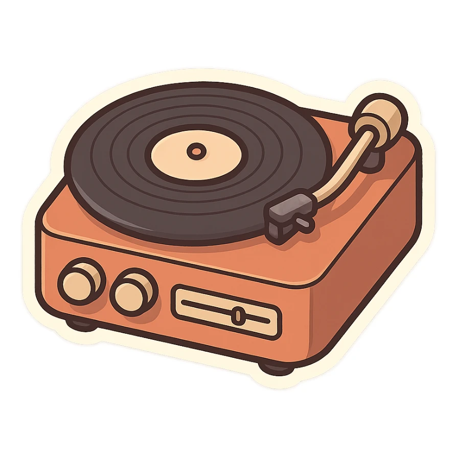 record player sticker