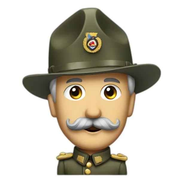 wwii german leader with mustache and ave cesar hand sticker