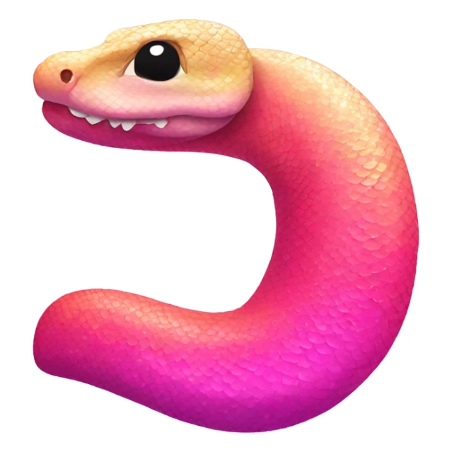 Pink ombre anaconda with glitter sticker