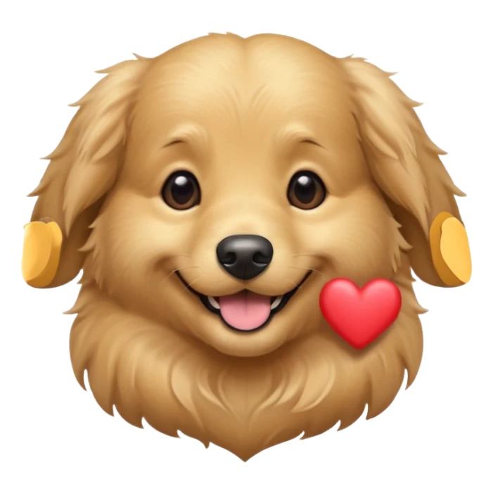 Dogs with hearts instead of eyes sticker