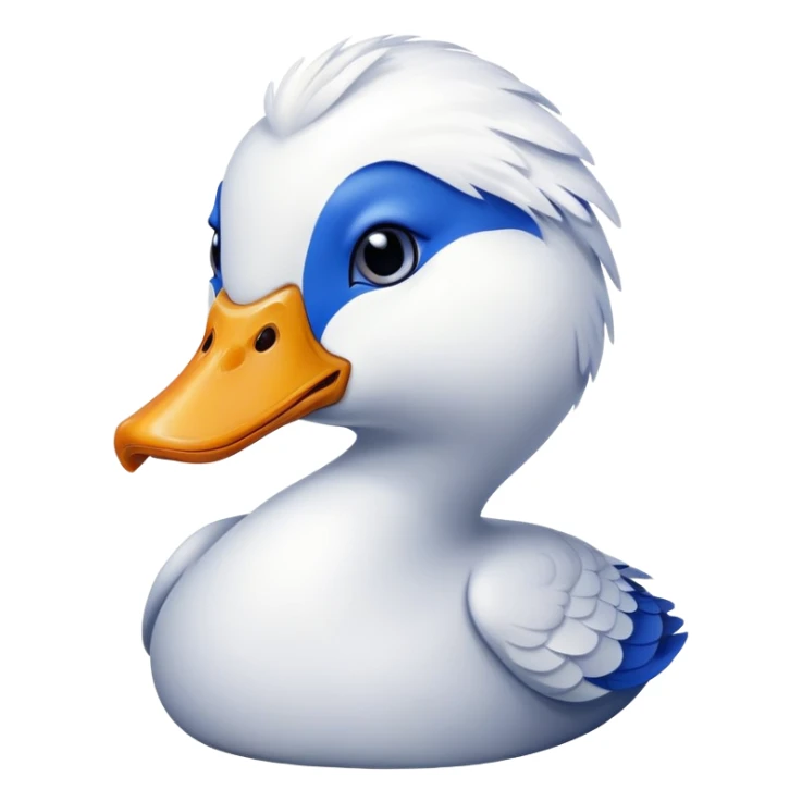 Blue Goose goose duck with frown sticker