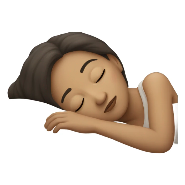 Pale dark hair woman sleeping sticker
