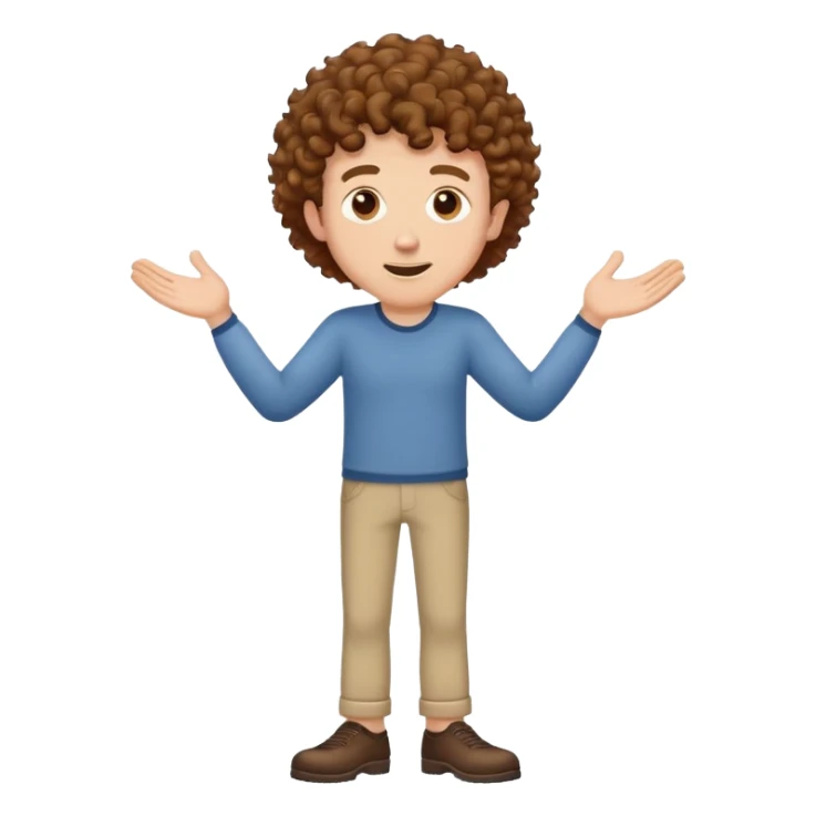 Really tall guy with big feet that’s white with short brown curly hair. Who’s talking a lot sticker
