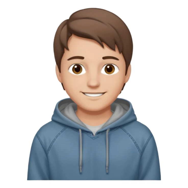 Kjekk gutt (lys i huden) som har pynta seg. Har på seg Jeans og grå hette genser og håret skal være  midtskill og fargen på håret er brunt. Litt øyevipper men ikke mye og litt mørke brun. Skal se HOT Å SEXY UT smile mer!!! sticker