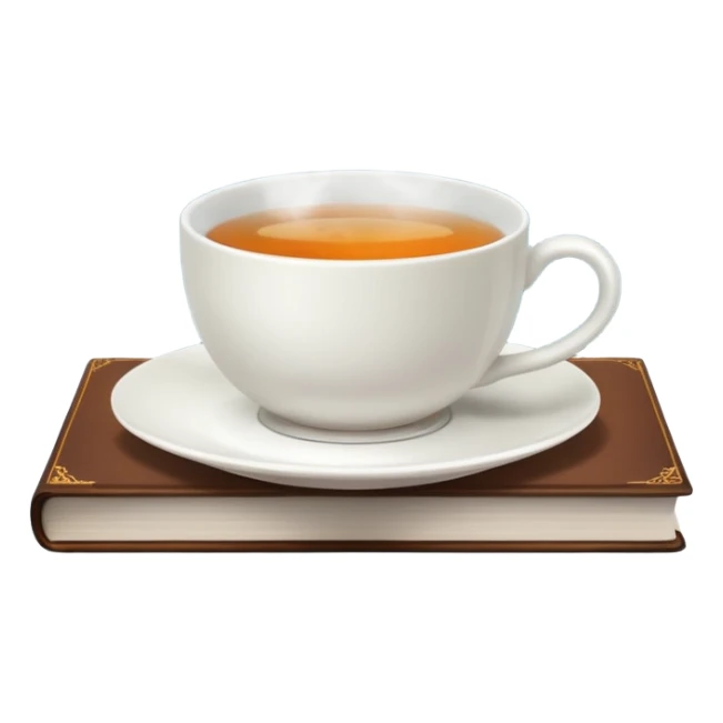 Book  tea cup sticker