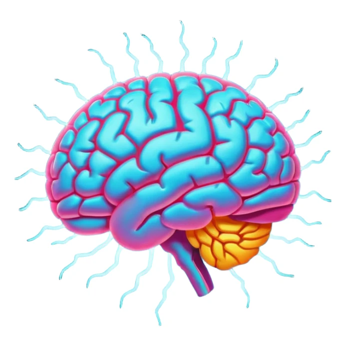 Real color of Brain signal  sticker