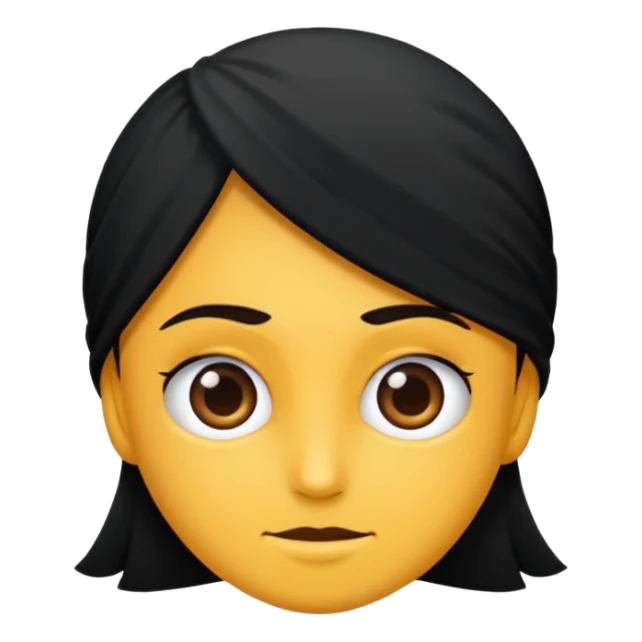 Saçı siyah ve uzun olan bir erkek çiz sticker