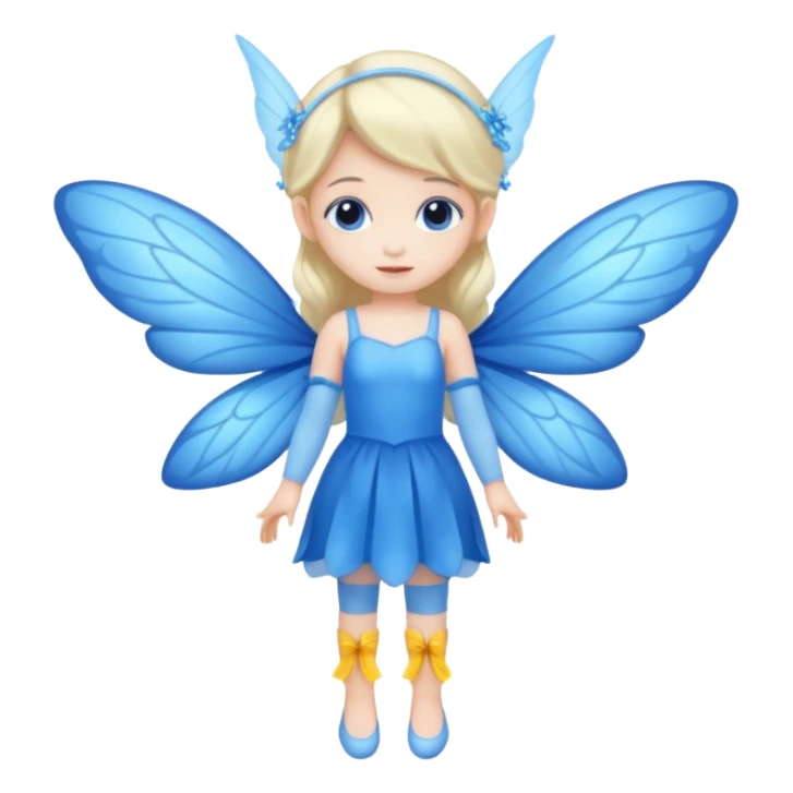 full body of little blue fairy sticker