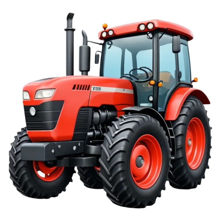 červeny moderny zetor forterra  traktor sticker