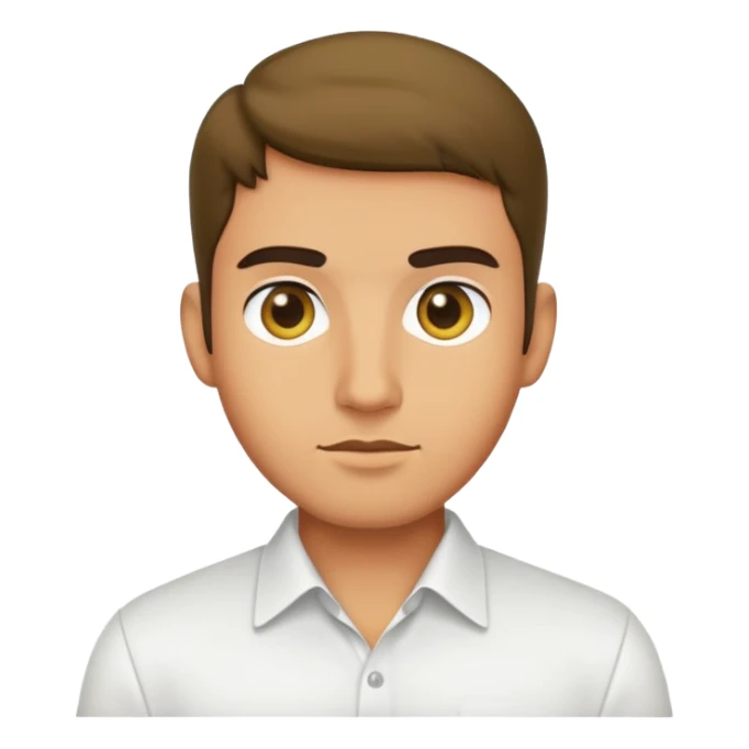 Olive-skinned male in white shirt sticker