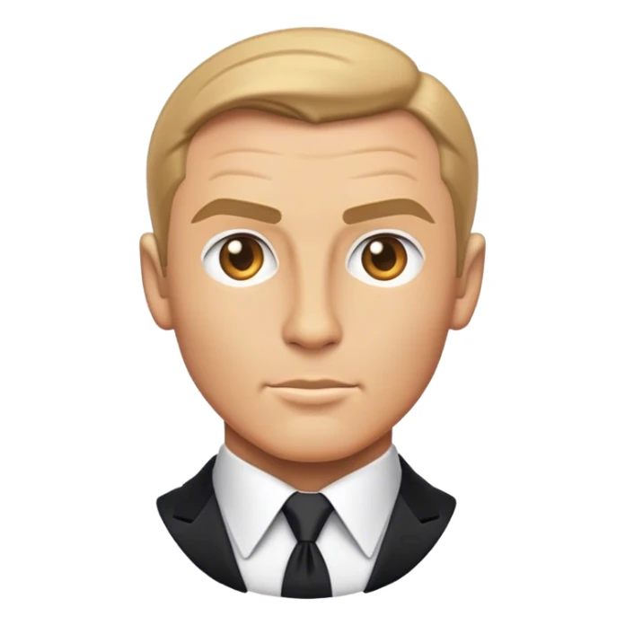 Cinematic Realistic James Bond Pop Culture Emoji, depicted with suave sophistication and dynamic action rendered with crisp details and cinematic lighting that capture his legendary cool. sticker