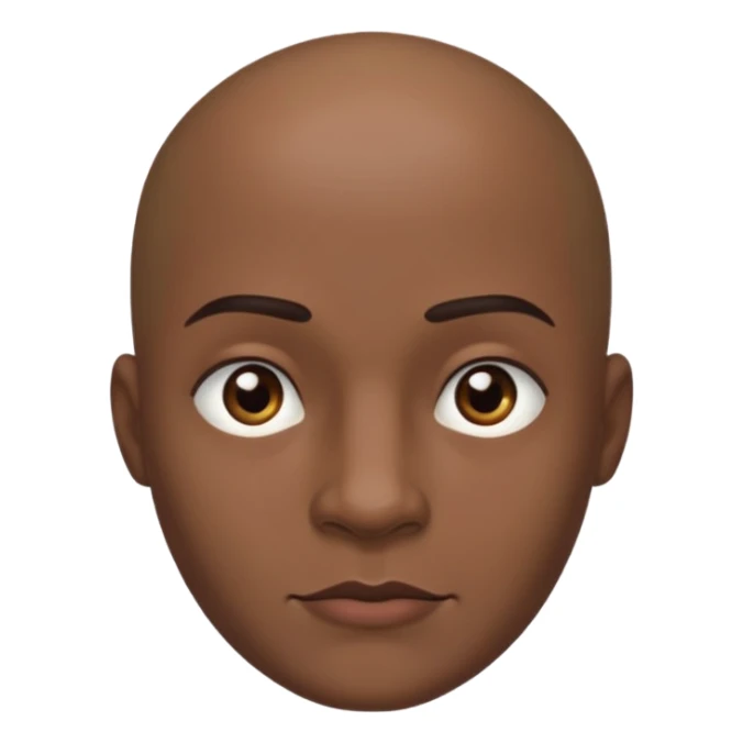 CJ From the game GTA SAN ANDRES Bald, straight jaw and slightly thick eyebrows sticker