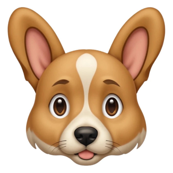 dog with big ear piercing on tip of the ear sticker