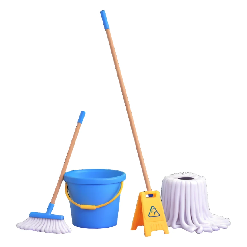 mop and bucket sticker