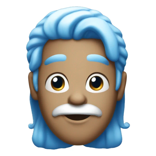 Santa whit blue hair sticker