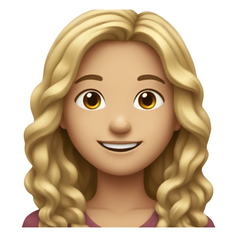 happy girls with long hair sticker