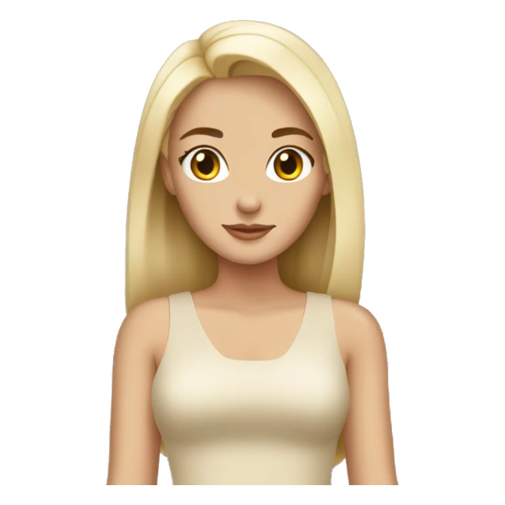 Beige Dress white girl sticker