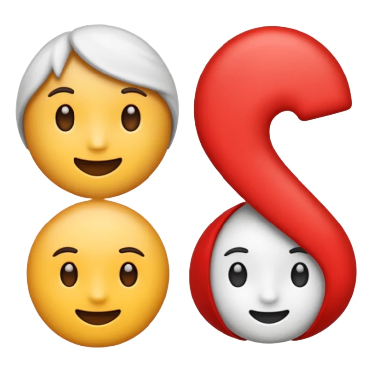 🔰 this emoji convert into left side red colour and right side colour into white and this shape only sticker
