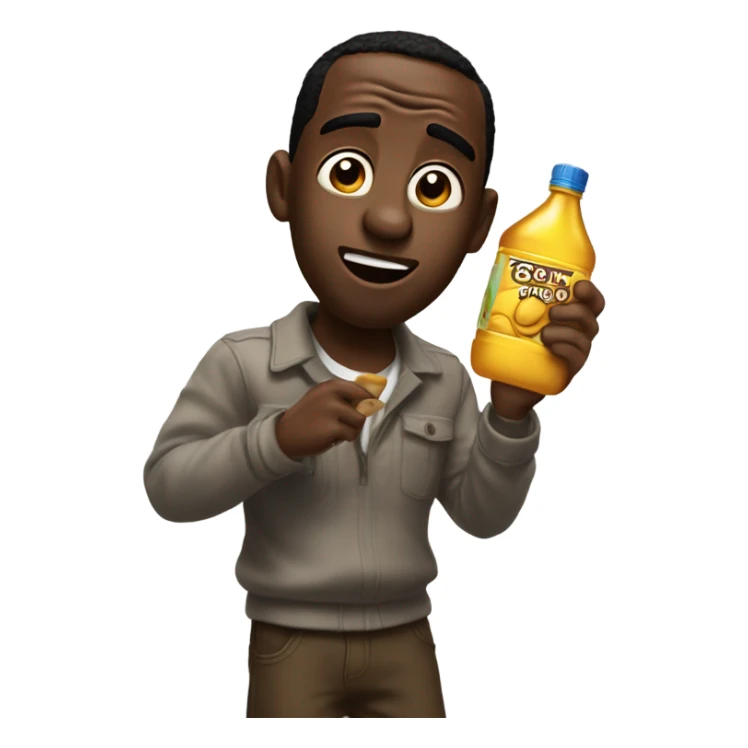 diddy suprised with any oil in his hand sticker