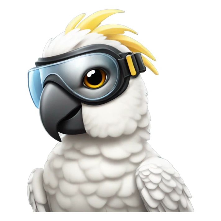 Cockatoo riding a motorcycle  sticker