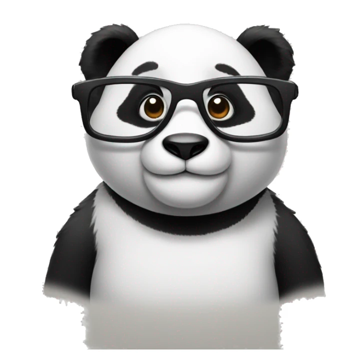 Panda in house and glasses  sticker